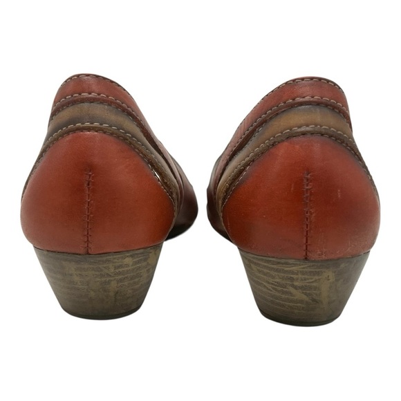 Pikolinos Red & Brown Leather Bohemian Slip On Comfort Shoes Women’s 42 - Picture 7 of 13